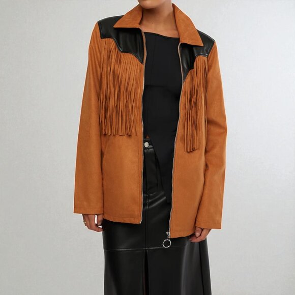 WeWoreWhat Fringe Jacket Size Medium - Picture 1 of 13
